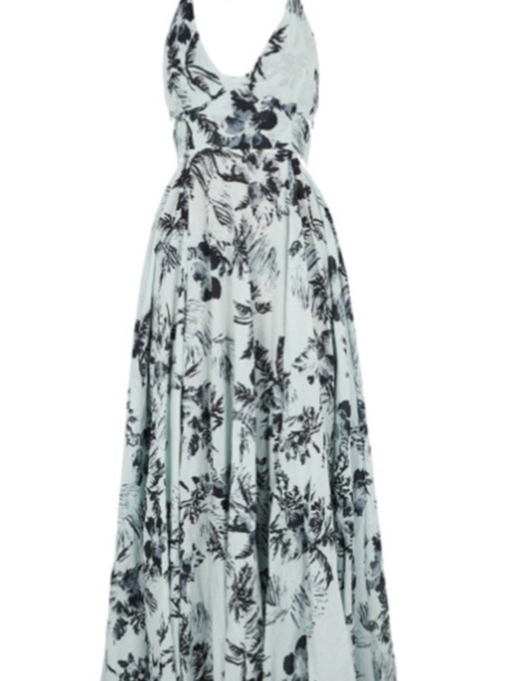 Free People Lilly Print Light Blue Floral Maxi Dress (Brand New) Org $128.00